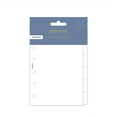 Image of Pocket Blank dividers 6 tabs white