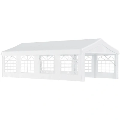 Image of Outsunny Garden Gazebo Marquee Party Wedding Tent Portable Carport Shelter Car Canopy01 0803