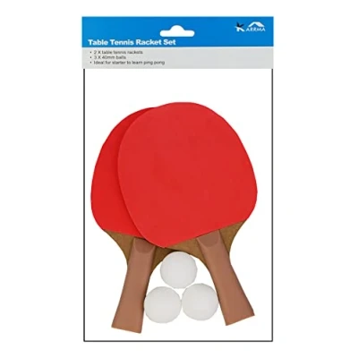 Image of Karrma Ltd. Table Tennis Set High Performance 2 Portable Bats and 3 Star Ping Pong Balls Included Perfect for Outdoor Indoor Player