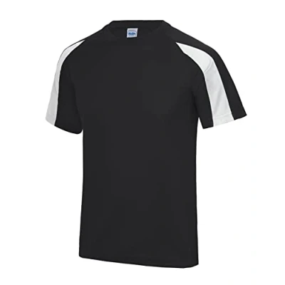 Image of AWDis Contrast Cool T Jet Black/Arctic White