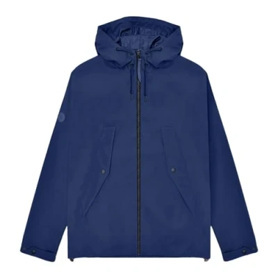 Image of Lambretta Mens Riley Full Zip Retro Mod Windbreaker Jacket Navy 3XL