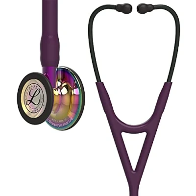 Image of 3M Littmann Cardiology IV Stethoscope, High Polish Rainbow Finish Chestpiece, Plum Tube, Violet Stem and Black Headset, 6239