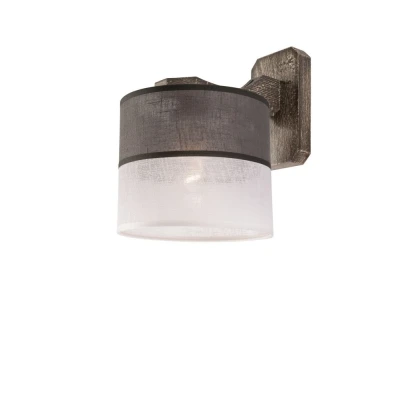 Image of Andrea Wall Lamp With Fabric Shade Graphite, 1x E27