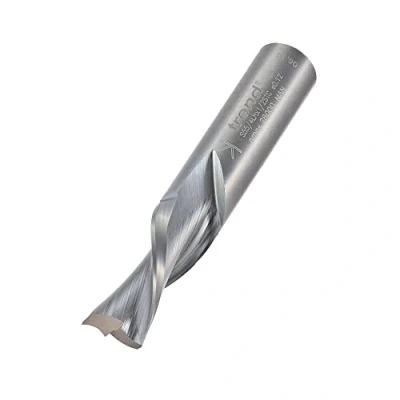 Image of Trend Professional Spiral Down Cut Cutter, 12.7mm Diameter, 1/2 Inch Shank, 32mm Length, Solid Carbide, S55/4LHX12STC