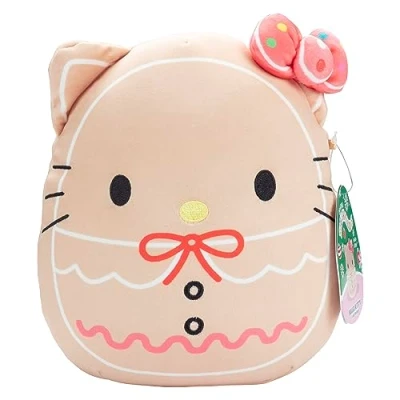 Image of Squishmallows 8&quot; Hello Kitty Gingerbread Official Kellytoy Christmas Plush Collectible Soft &amp; Squishy Stuffed Animal Toy Add to Your Squad Gift for Kids, Girls Boys 8 Inch