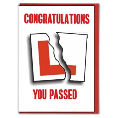 Image of Driving test card, congratulations on passing your card (Just passed)