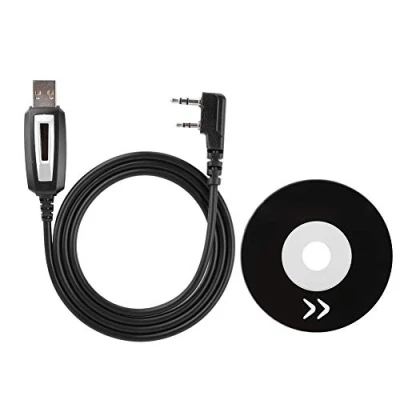 Image of Regun Program Walkie Talkie Programming Cable, USB with CD Driver, for Baofeng GT 3 UV 82 BF 888s 5R, 5R Plus, Ect Ham Two way Radio, Maximum Range:&gt;10km