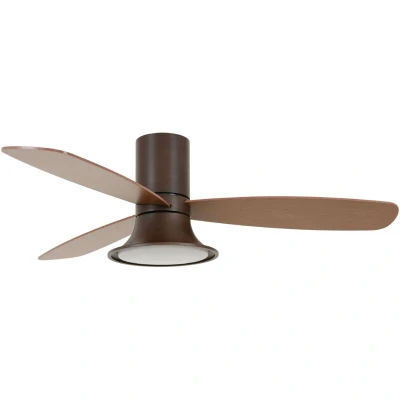 Image of Beacon Lighting ceiling fan with light Flusso bronze coloured quiet