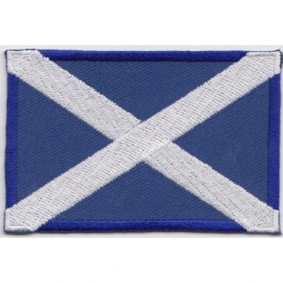 Image of Fat catz copy 1x Scotland St Andrews The Saltire Patriotic Flag Embroidered Patch Badge Iron or Sew on