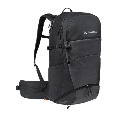 Image of VAUDE Hiking Backpack Wizard in black 30+4L, Water Resistant for Women &amp; Men, Comfortable Trekking with Well Designed Carrying System Practical Compartmentalization
