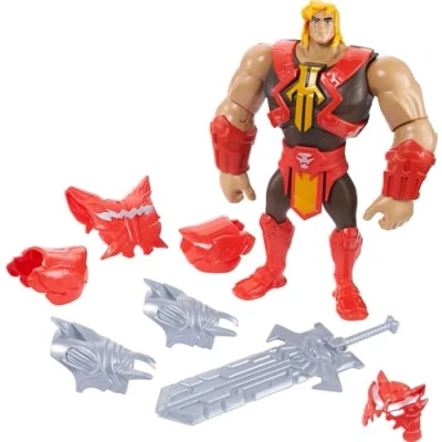 Image of Masters of the Universe Deluxe He Man Power Attack Action Figure, 8.5 in Battle Character for Storytelling Play, Gift Fans 4 Years and Older