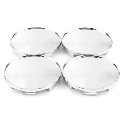Image of RhinoTuning 4 PCS 68mm Wheel Center Caps Compatible With Kymco 700i XXR 005 550 556 559, OD: 2.67 in / 68 mm ID: 2.42 61.5 Chrome Hub Trims