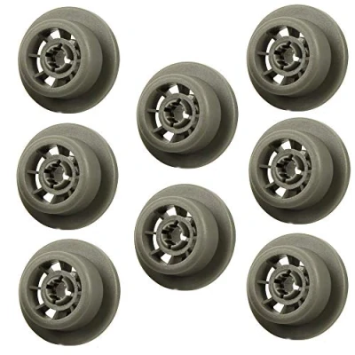 Image of 8X Dishwasher Lower Bottom Basket Wheels Compatible with Bosch 165314 00165314 AP2802428 420198 423232 Hotpoint C00290453 43 BS 04 Spare Parts Universal Large Rollers 36MM
