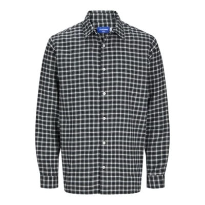 Image of JACK&amp;JONES PLUS Men&#039;s Jorjoshua Flannel Check Shirt Ls Pls Long Sleeve, Forest Night, 3XL
