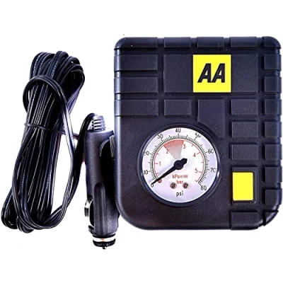 Image of Car Tyre Air Compressor Inflator LED Pump Pressure Gauge Cigarette Socket 12V