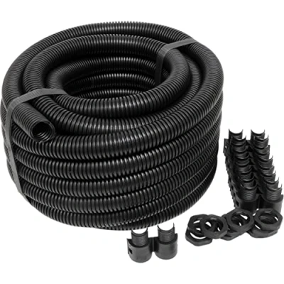 Image of 10 Metre 20mm Flexible Conduit Tube Contractor Pack with Glands and Locknut