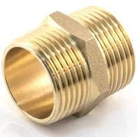Image of AK BRASS HEXAGON NIPPLE BSP MALE TO IN VARIOUS SIZES (NIPPLE SIZE: 3/8&quot;)
