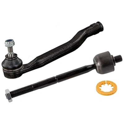 Image of 485204680R, 485204680RS1 Tie Rod FEBI BILSTEIN 39822 Front Axle Right with lock nuts without taper plug RENAULT: MEGANE 3, 3 Grandtour