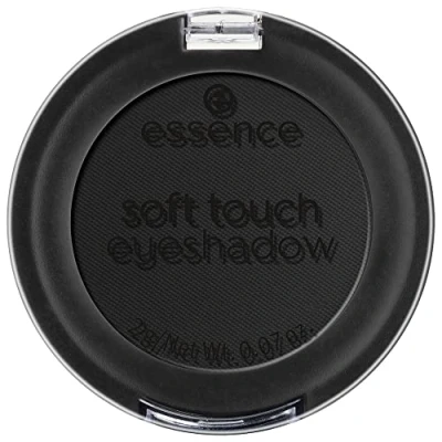 Image of essence cosmetics Soft Touch Eyeshadow, No. 06 Pitch Black, Instant Result, Long Lasting, Vitamins, Colour Intensive, Vegan, Microplastic Particles Free, Nanoparticles Free (2 g)