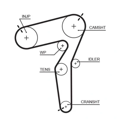 Image of 68093239AA, 68329675AA, 68416467AA, 68416481AA, K68093239AA Timing Belt GATES FleetRunner Micro V Stretch Fit 5684XS 199 1599mm 24mm