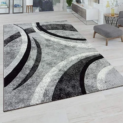Image of Paco Home Large Rug Vintage Handmade Contour 3D Look, Size:80x150 cm, Colour:Grey