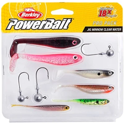 Image of Berkley Powerbait Pro Pack Jig Minnow Clear Water Lure set