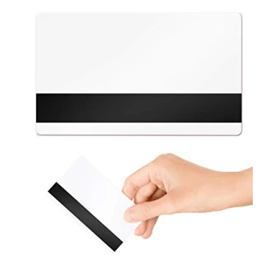 Image of Hi Co 2750oe mag Stripe Blank PVC Cards Plastic Pack of 10 by Lanyards Tomorrow 760 Micron White Standard CR80 Credit Card Size 86 x 54mm Printable for Desktop ID Printers