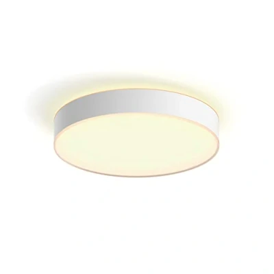 Image of Philips Hue Devere White Ambiance Bathroom Ceiling Smart Light [White] Suitable for Kitchen and Dining, with Bluetooth, Works Alexa, Google Assistant Apple Homekit