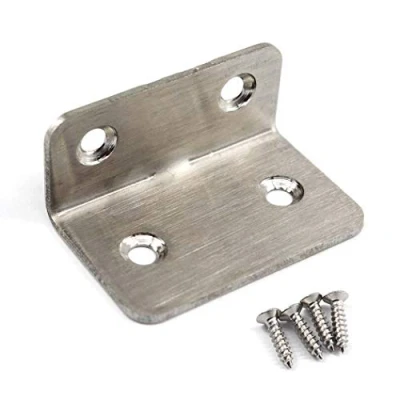 Image of (10 Pieces) Angle Connector Corner Brackets Stainless Steel L Shape Brace for Wood Shelving 50x20x30mm