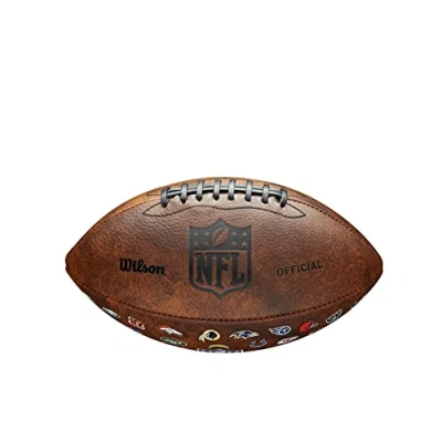 Image of Wilson Wtf1758xbnf Nfl Throwback 32 Team Logo American Football Ball ***new