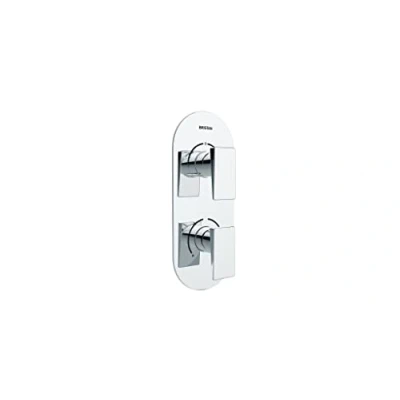 Image of Bristan SAI SHCDIV C Sail Recessed Thermostatic Dual Control Shower Valve with Integral Two Outlet Diverter, Chrome