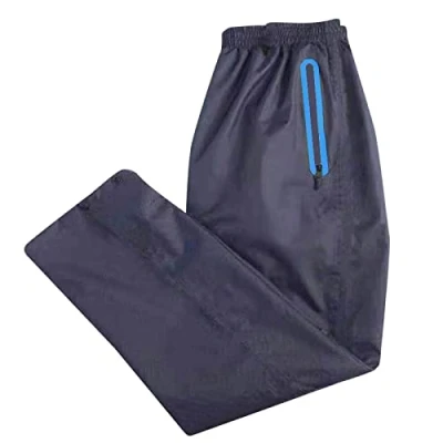 Image of Men&#039;s Rain Trousers Professional Pro Packaway Waterproof &amp; Breathable Windproof Overtrousers Lightweight Hiking Trousers, navy, XXL