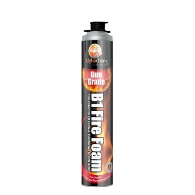 Image of CROMAR AlphaChem B1 Fire Foam Gun Grade 750ml Resistant Properties Polyurethane Formula Fast Setting Aerosol Rated PU Expanding for Insulation and Sealing