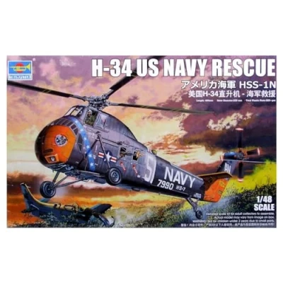 Image of Trumpeter TRU02882 1/48 H 34 US Navy Rescue Plastic Model kit, Various