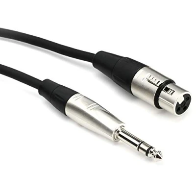Image of Hosa HXS 030 Pro Balanced Interconnect, Female XLR to 14 in Jack Cable, REAN XLR3F TRS, 30 ft