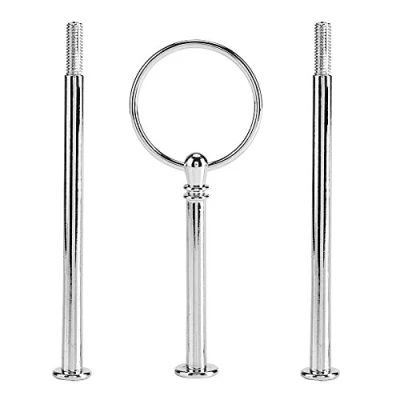 Image of Yosoo Cake Plate Stand Handle Zinc Alloy Multi tiers Tier Fruit for Wedding Birthday Party(Not Included Plate)(3 Silver Round)