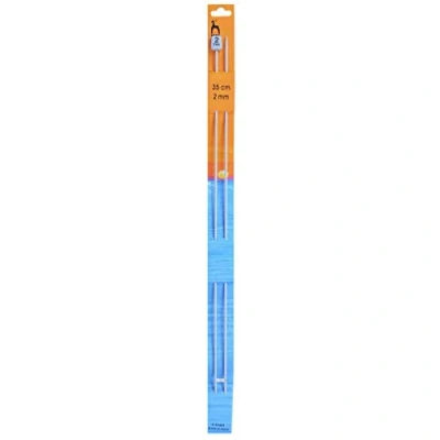 Image of Pony Metal Knitting Pins/ Needles 35cm long 2mm