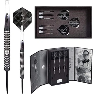 Image of Unicorn Darts Seigo Asada Noir 90 Percent Tungsten Steel Tip Dart, Black, 25 g