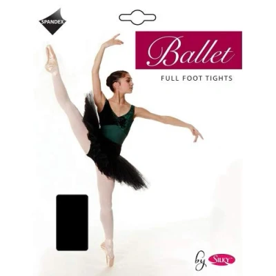 Image of Silky Childs Footed Tights Black Age 7 9
