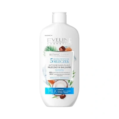 Image of Eveline Cosmetics Botanic Expert Active Moisturizing Body Milk Lotion with Multi Nourishing Formula for Dry and Dehydrated Skin, 350 ml