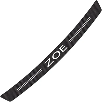 Image of Rear Bumper Protector for Ren Ault Zoe, Car Trunk Plate Tail Trim Anti Scratch Carbon Fiber Protective Sticker Styling Accessories
