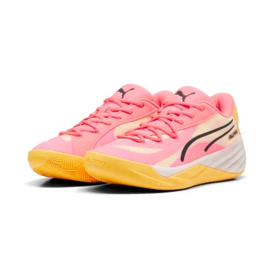 Image of Puma Allpro Nitro Basketball shoes, Men&#039;s, Size: 9, Sunset glow/sun stream/black Textile/synthetics