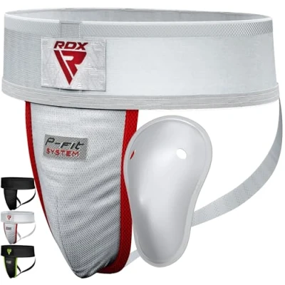 Image of RDX Groin Guard Cup Men, Boxing Kickboxing MMA Muay Thai Sparring Protector, Ventilated Adjustable, Jockstrap Taekwondo, Underwear Jiu Jitsu BJJ Protection, Boys Youth