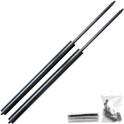 Image of JINGLINGKJ Hood Struts for Civic Type R EP3 2001 2006 Front Bonnet Gas Dampers Lift Supports Modify No Drilling TWO YEARS WARRANTY (Black Carbon Fiber)