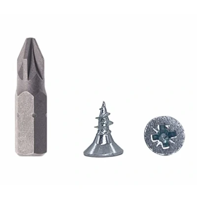 Image of (Pack of 100 pcs) Zinc Plated Steel 4.5 x 12 mm Wood Screws, Chipboard Universal Pozi Drive Screw, PZ Fully Threaded, Countersunk Head (100, mm)