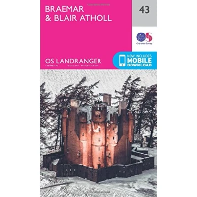 Image of Landranger 43 Braemar &amp; Blair Atholl Map With Digital Version