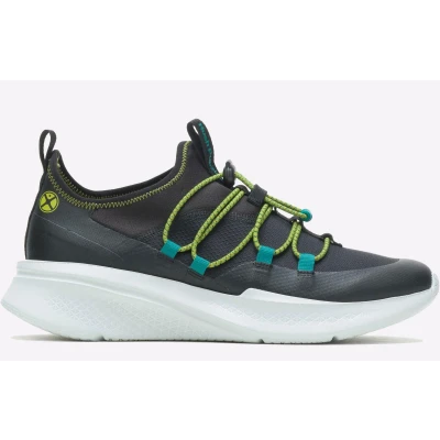 Image of Hush Puppies Spark Bungee MEMORY FOAM Trainers Mens Black Mixed Material Size UK 9