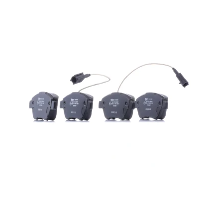 Image of 8660001641, 8660004549 Brake pad set VALEO 598670 Front Axle incl. wear warning contact with bolts/screws, anti squeak plate FIAT: 500 Hatchback