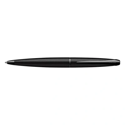 Image of CROSS ATX Refillable Click Off Cap Stainless Steel Ballpoint Pen with Diamond Pattern, Medium Ballpoint, includes Premium Gift Box and Black Cartridge, 1 Pack, Metallic