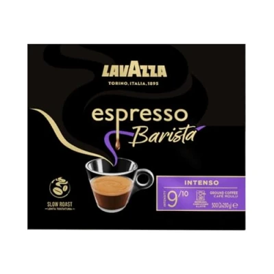 Image of Lavazza, Espresso Barista Intenso, Coffee Ground, 2 x 250 g, Ideal for Moka Pots, with Aromatic Notes of Cocoa and Wood, Arabica Robusta, Intensity 9/10, Medium Roasting